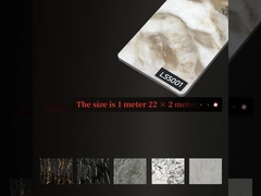 Décoration intérieure de style moderne de luxe Marbre brillant haut Bambou Charbon de bois Faisceau