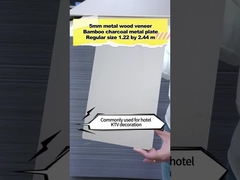 Décoration en PVC Bambou Charbon de bois Plaque murale métallique à haute densité Panneaux de mur intérieur