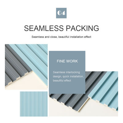 Modern Design WPC Fluted Wall Panel Waterproof Wooden Wall Panel For Interiors