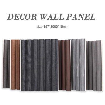 Environmentally Friendly Moisture proof Curved WPC Wood Panel 15mm Wall Panel