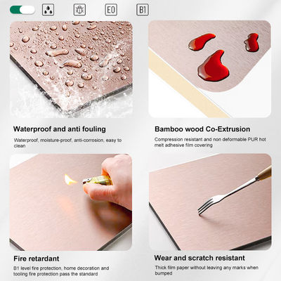 Hot Selling E0 Grade Waterproof Bamboo Charcoal Wood Veneer Metal Panel