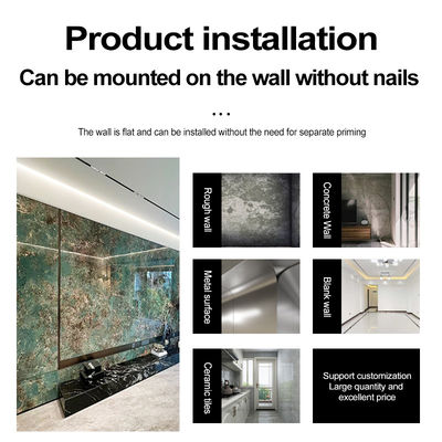 Marble Wall Panels Bamboo Charcoal Wood Veneer for TV Background Wall