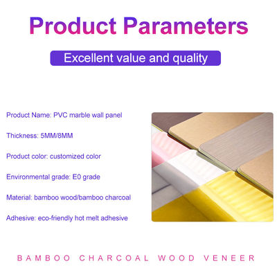 Bamboo Charcoal Wood Veneer 1220*2440*5/8mm Flame Retardant Bamboo Charcoal Wood Eco-Friendly Bamboo Charcoal Wood Metal Board For Home And Hotel Decoration