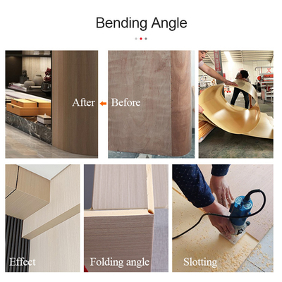 Factory Price 1220*2440*5/8mm Waterproof And Flame Retardant Bendable Bamboo Charcoal Wood Veneer PVC Eco-Friendly High Gloss Marble Wood Veneer For Background Wall