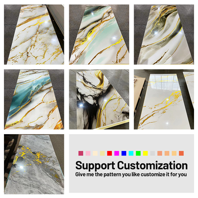 High-quality 1220*2440*5/8mm Waterproof And Wear-resistant Bendable Bamboo Charcoal Wood Veneer PVC Eco-Friendly High Gloss Marble Wood Veneer For Background Wall