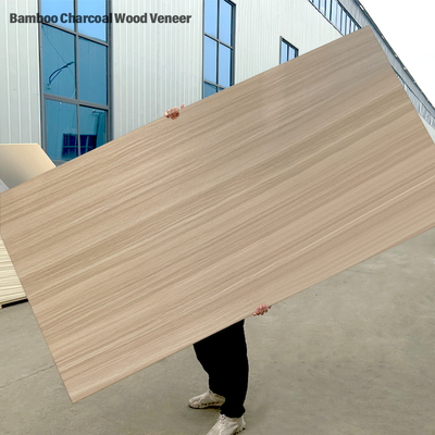 Hot Sale 8mm Bamboo Charcoal Wood Veneer Fire Retardant Wood Grain Decorative Panels For Commercial Space