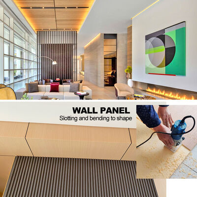Fireproof PET Marble Wall Panel with Bamboo Charcoal Wood Veneer and E0 Grade Formaldehyde Emission for Customized Commercial Spaces