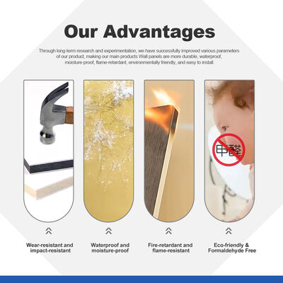 Customized Waterproof Eco Friendly Wood Grain Bamboo Charcoal Fiber Boards