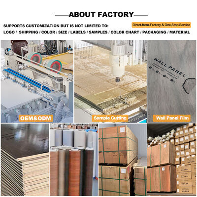 PVC Marble Sheet PET Wall Panel Bamboo Charcoal Wood Veneer For Home TV Background Living Room