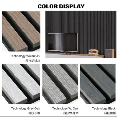 MDF Polyester Fiber Wood Slat Absorbing Soundproof Plate For Home Studio Piano Room