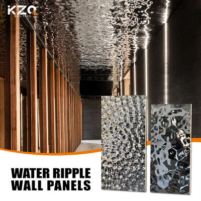 Factory Supply 3D Water Ripple Bamboo Charcoal Board WPC Interior Decorative Wall Panel