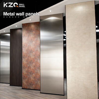 Customized Metal Interior Wall Panel For Indoor Decoration Bamboo Charcoal Wood Veneer