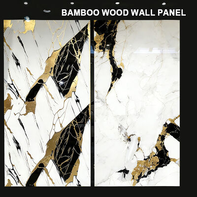 Bamboo Wood Fiber PVC Marble Wallboard WPC Interior Decoration Wall Panel For Hotel