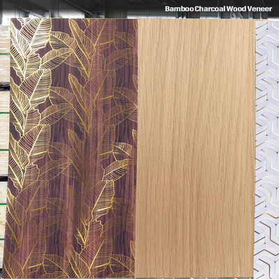 Indoor Decoration Wall Board Wood Grain Wood Veneer Bamboo Fiber Wall Panel