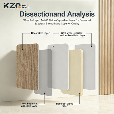 Hot Sale Wood Grain Wall Panel Bamboo Fiber Wall Panel For Indoor And Office