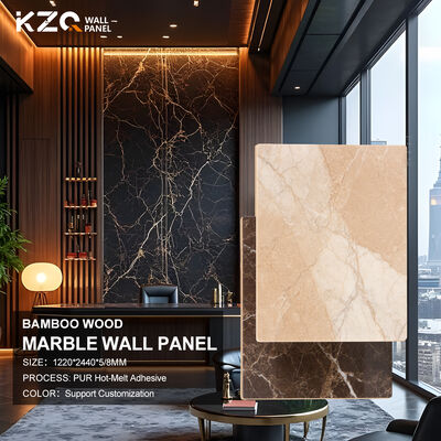 Easy To Install Marble Wall Panels Interior Decorative Wall Panels Bamboo Fiber Wall Panel