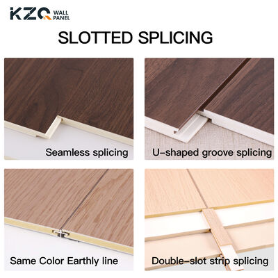 Hot Sale Class B Fire Bamboo Wood Grain Wall Panel PVC Slotted Board Bamboo Fiber Wall Panel