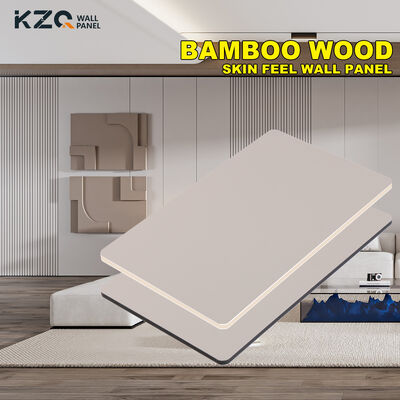 Solid Color Skin Feel Wood Veneer Bamboo Wood Wall Panel Bamboo Fiber Wall Panel