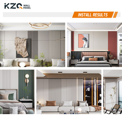 High Quality Solid Color Skin Feel Fireproof Bamboo Wood Fiber Wall Panel