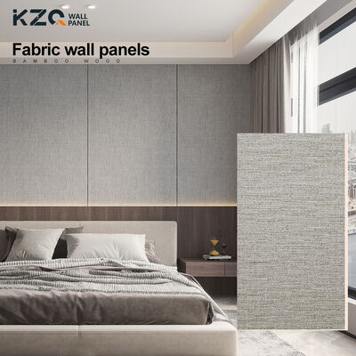 Bamboo Wood Fabric Textured Decorative Panels Feature Wall Decoration For Hotel Renovations