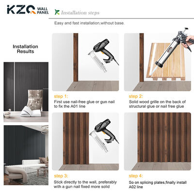 Wall Decoration Solid Wood Grille Bamboo Wood Background Wall WPC Wall Panel