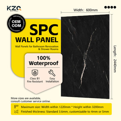 SPC Wall Panel Marble Sheet Interior Decorative Panels for Bathrooms or stairwells