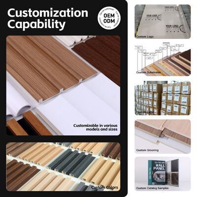 OEM Supported Solid Color Wall Panel WPC Wall Panel for Apartment Bedroom Decoration