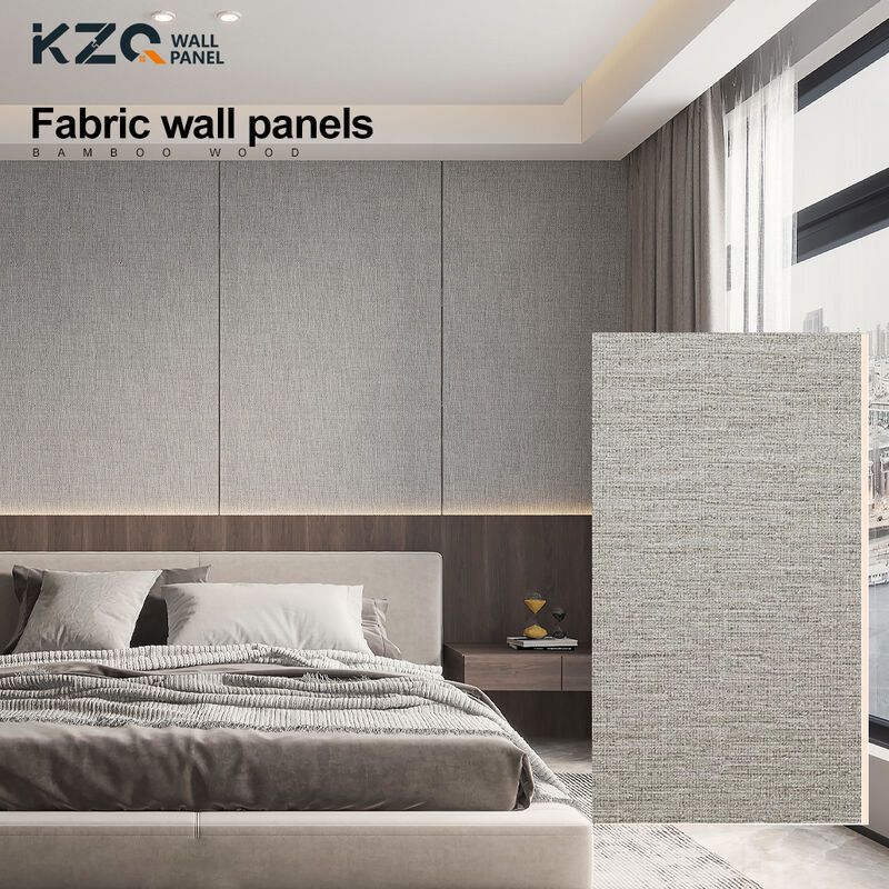Bamboo Wood Fabric Textured Decorative Panels Feature Wall Decoration For Hotel Renovations