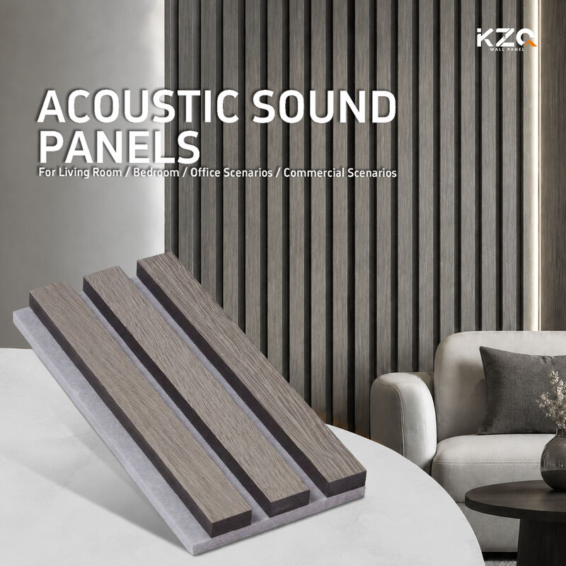 MDF Polyester Fiber Wood Slat Absorbing Soundproof Plate For Home Studio Piano Room
