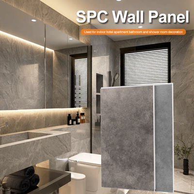 Panneau mural SPC salle de bain de l' hôtel panneau mural intégré en feuille de marbre sans couture pour la décoration intérieure