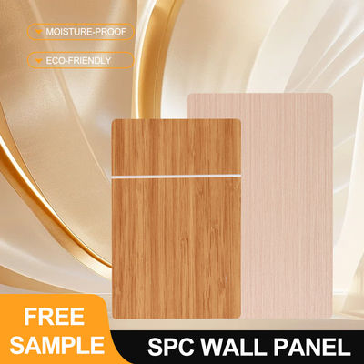 Panneau mural SPC 600*2440*4mm imperméable à l'eau et ignifuge Composite bois-plastique écologique à jonction transparente Panneau mural intérieur pour salle de bain