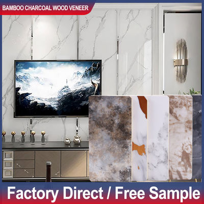 Offre spéciale 1220*2440*5/8mm Rétractable au feu bois de bambou charbon de bois écologique PVC panneaux muraux décoration intérieure panneau murale pour le plafond