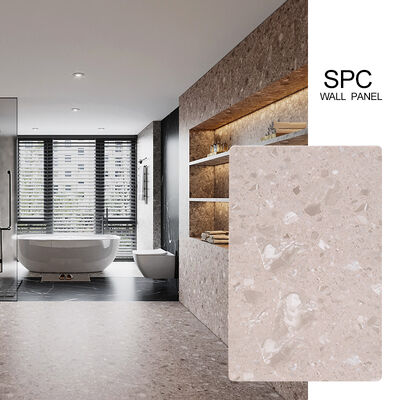 SPC Wall Panel Modern Eco-Friendly Waterproof Fireproof Stone Plastic Seamless Marble Sheet for Hotel Bathroom Indoor Decoration