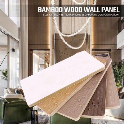Panneau mural imitation bois PVC 5mm, panneau mural décoratif intérieur flexible, panneau mural en fibre de bambou