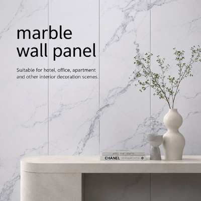 PANEL MARBLE PET Fibre de bois de bambou pour panneaux muraux intérieurs
