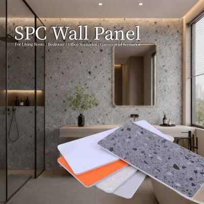 Panneau mural SPC Tableau de salle de bain Tableau de cristal de marbre Toilette Panneau mural étanche