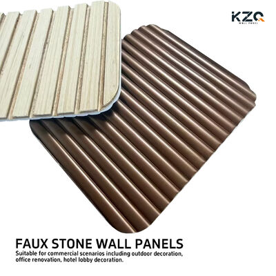 Nouvelle Arrivée en Stock Panneau Mural Rainuré Premium WPC Panneau Mural 3D Pour la Décoration Intérieure de la Maison