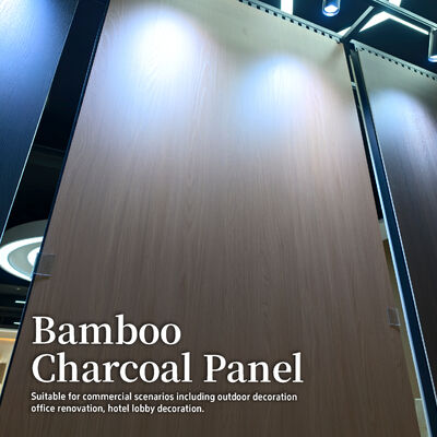 Nouvelle arrivée en stock Placage de bois de charbon de bambou Panneau mural moderne en bambou pour hôtel